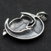 Pendant Owl on a crescent moon (silver, 925 assay value) (sp-159)