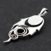 Pendant Winged dragon on the background of the black moon (silver, 925 assay value) (sp-162)