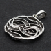 Pendant Ouroboros two snakes with patterns (silver, 925 assay value) (sp-163)