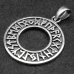 Futhark pendant, runic circle (silver, 925 sample) (sp-167) | Pendants (silver) | Buy Now Worldwide