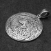 Pendant Wolf (Fenrir) Scandinavian pattern with trixel (silver, 925 sample) (sp-170)