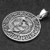 Pendant of Odin's Raven in a runic circle with Valknut (silver, 925 sample) (sp-172)