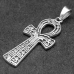Ankh pendant with Egyptian hieroglyphs (silver, 925 assay value) (sp-174)