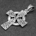 Celtic Cross Pendant with Braided Pattern (Silver, 925 Sample) (sp-178)