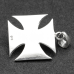 Pendant Iron cross with skull (silver, 925 sample) (sp-180)
