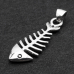 Pendant Fish Skeleton (silver, 925 assay value) (sp-185)