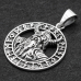 Viking pendant in a runic circle (silver, 925 assay value) (sp-187)