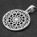Pendant Black Sun in Scandinavian pattern (silver, 925 sample) (sp-202)