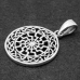 Pendant Black Sun in Scandinavian pattern (silver, 925 sample) (sp-202)