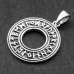 Pendant Disc with Futhark (silver, 925 sample) (sp-205)