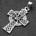 Pendant Celtic Cross (braided with Triquetra) (silver, 925 sample) (sp-212)