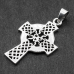 Pendant Celtic Cross (braided with Triquetra) (silver, 925 sample) (sp-212)