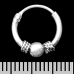 Earring, patterned ring (eas-135)