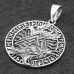 Valknut pendant with ravens Odin in futark (silver, 925 sample) (sp-217)