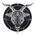 Goat's head with Leviathan cross on pentagram Back patch