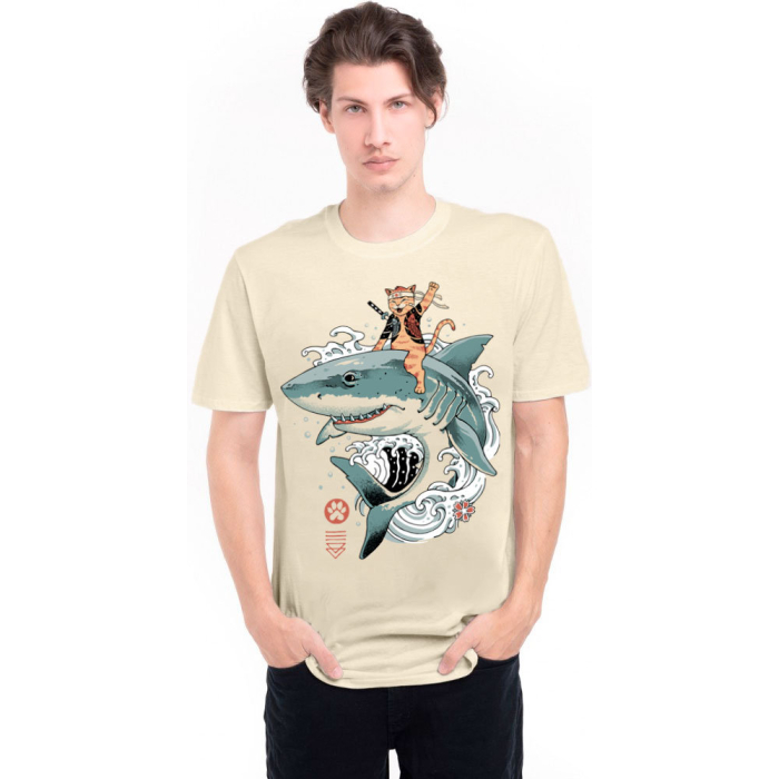 Urbanist Whale and shark Beige T-shirt
