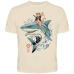 Urbanist Whale and shark Beige T-shirt