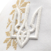 Baseball cap white 3D Trident with gold ornament Mother's Star (uac-039)