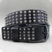 Leather belt Two rows of small spikes and two rows of rivets (bсl-002)