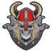 Viking Skull with crows Back patch