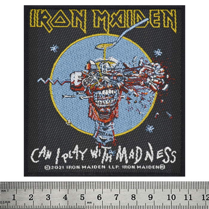 Sew on patch IRON MAIDEN - CAN I PLAY WITH MADNESS in blister (ofpb-082)