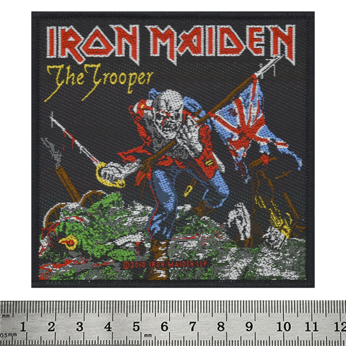 Sew on patch IRON MAIDEN - THE TROOPER in blister (ofpb-084)