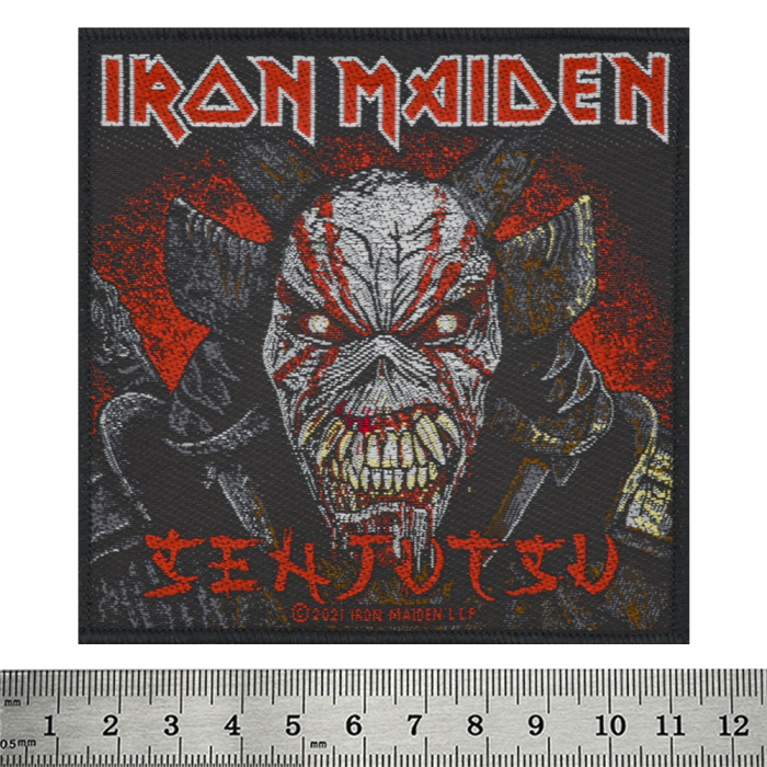 Sew on patch IRON MAIDEN - SENJUTSU BACK COVER in blister (ofpb-087)