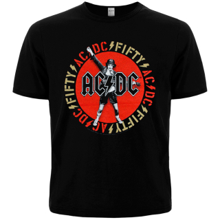 AC/DC - ANGUS EMBLEM 50th Anniversary T-shirt (Officially Licensed)
