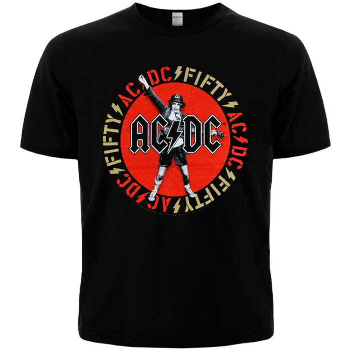 AC/DC - ANGUS EMBLEM 50th Anniversary T-shirt (Officially Licensed)