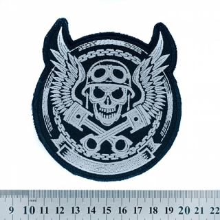 Skull (Biker) Embroidered Patch