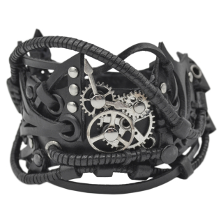 Steampunk (bsp-3) Black Bracelet