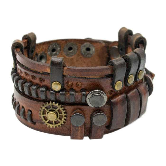 Steampunk (bsp-20) Brown Bracelet