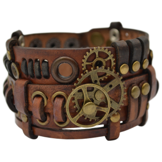 Steampunk (bsp-33) Brown Bracelet 