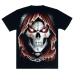 Skull with tattoo and piercings in the hood (glows in the dark) T-Shirt