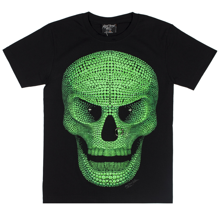 Green Skull (3D, Glowing in the Dark) T-Shirt