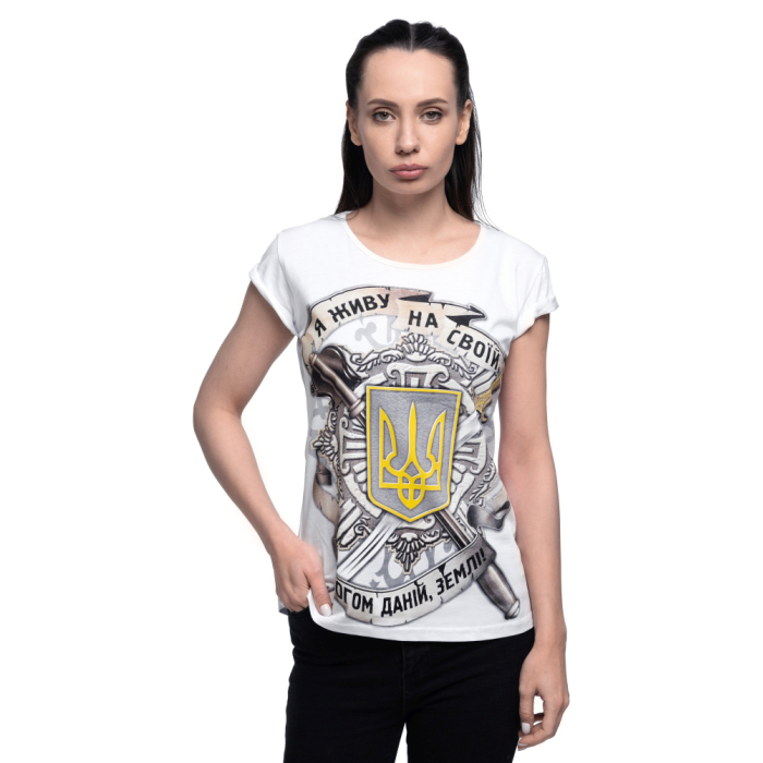 Urbanist Trident (I live on my God-given land!) White Women's T-Shirt