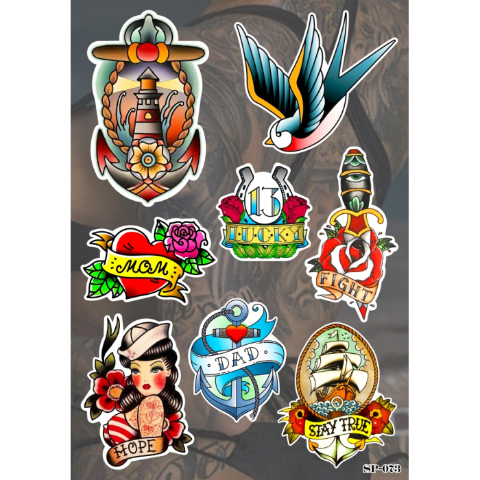 Traditional Tattoo SP-073 Sticker Pack