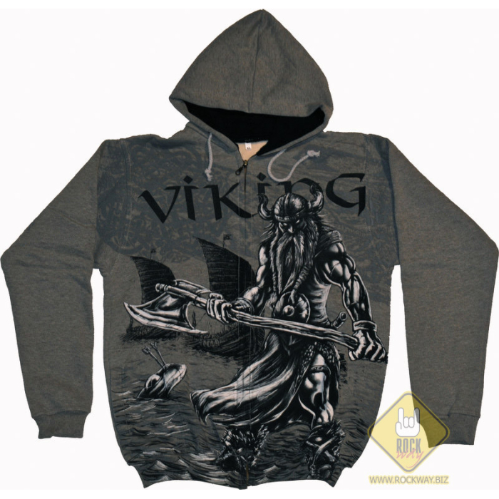 Viking (Gray) Kangaroo Pocket Hoodie