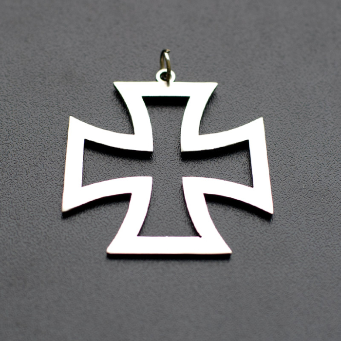 Maltese Cross Steel Pendant