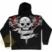 JP Hooligans (Two Skulls with Roses) Kangaroo Pocket Hoodie JP Hooligans (Two Skulls with Roses) Kangaroo Pocket Hoodie