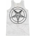 Satan Crew Pentagram (White) Tank Top