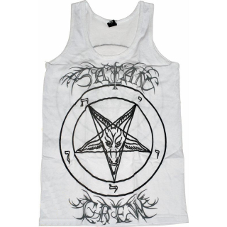Satan Crew Pentagram (White) Tank Top