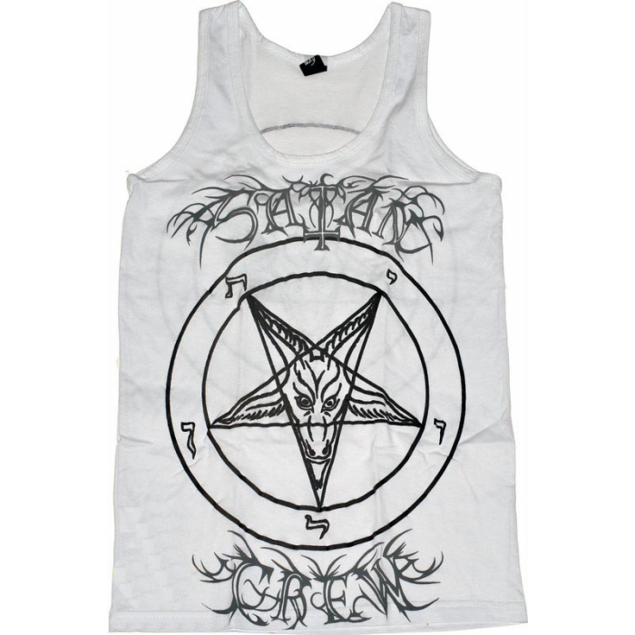 Satan Crew Pentagram (White) Tank Top