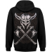 Viking with Skull Kangaroo Pocket Hoodie with a Zipper