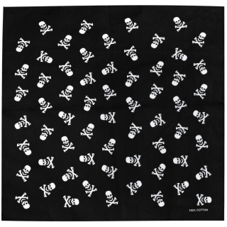 Small Skulls Scatter on a Black Background Bandana