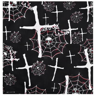Skull with Spider Web Bandana