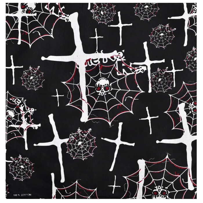 Skull with Spider Web Bandana