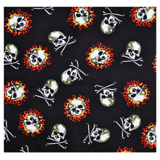 Skull on Fire Bandana