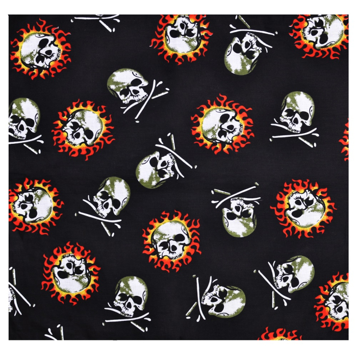 Skull on Fire Bandana