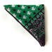 Black and White Clover on a Green Background Bandana